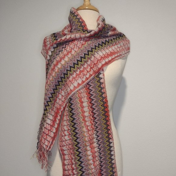 Missoni Accessories - MISSONI Iconic Zigzag Cotton Blend Scarf Anthropologie